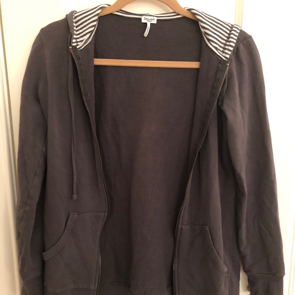 Splendid Grey Zip Hoodie